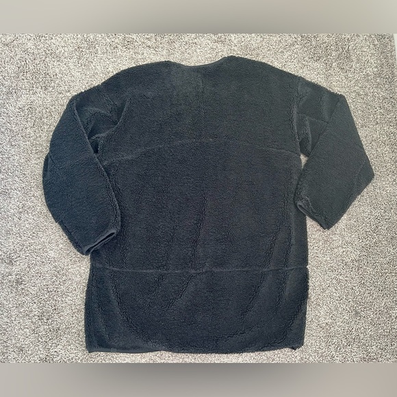 LULULEMON ATHLETICA Collarless Textured Fleece Full Zip Black 8 LL-10 - Picture 7 of 7